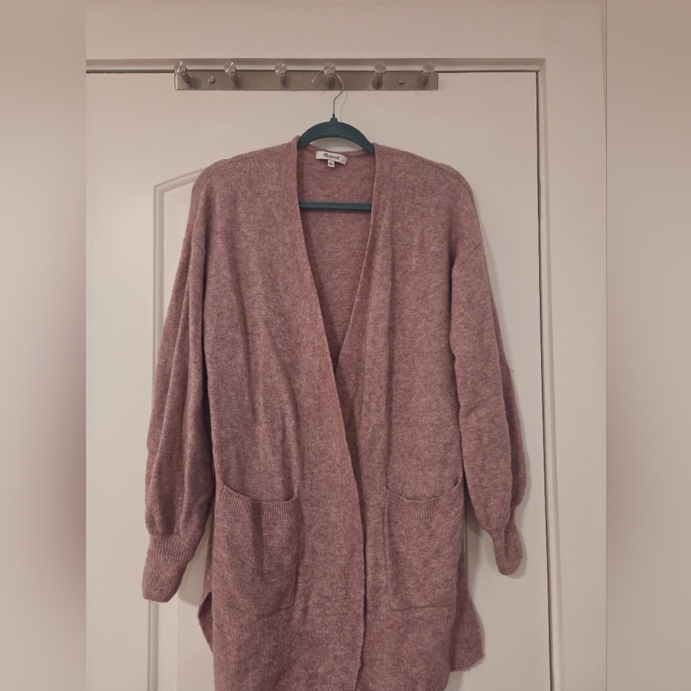 Madewell Women's Pink Oversize Cardigan Sweater Size Small